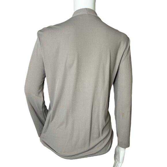 MM LaFleur Shirt‎ Womens Small Deneuve Top Gray Rain Cloud Neutral Minimalist - Picture 3 of 6